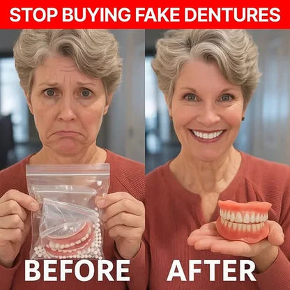 🔥🔥🔥Ends Today: 83% OFF!🦷DarkFairy™ Custom-Fit Full Functional Dentures Make you more confident