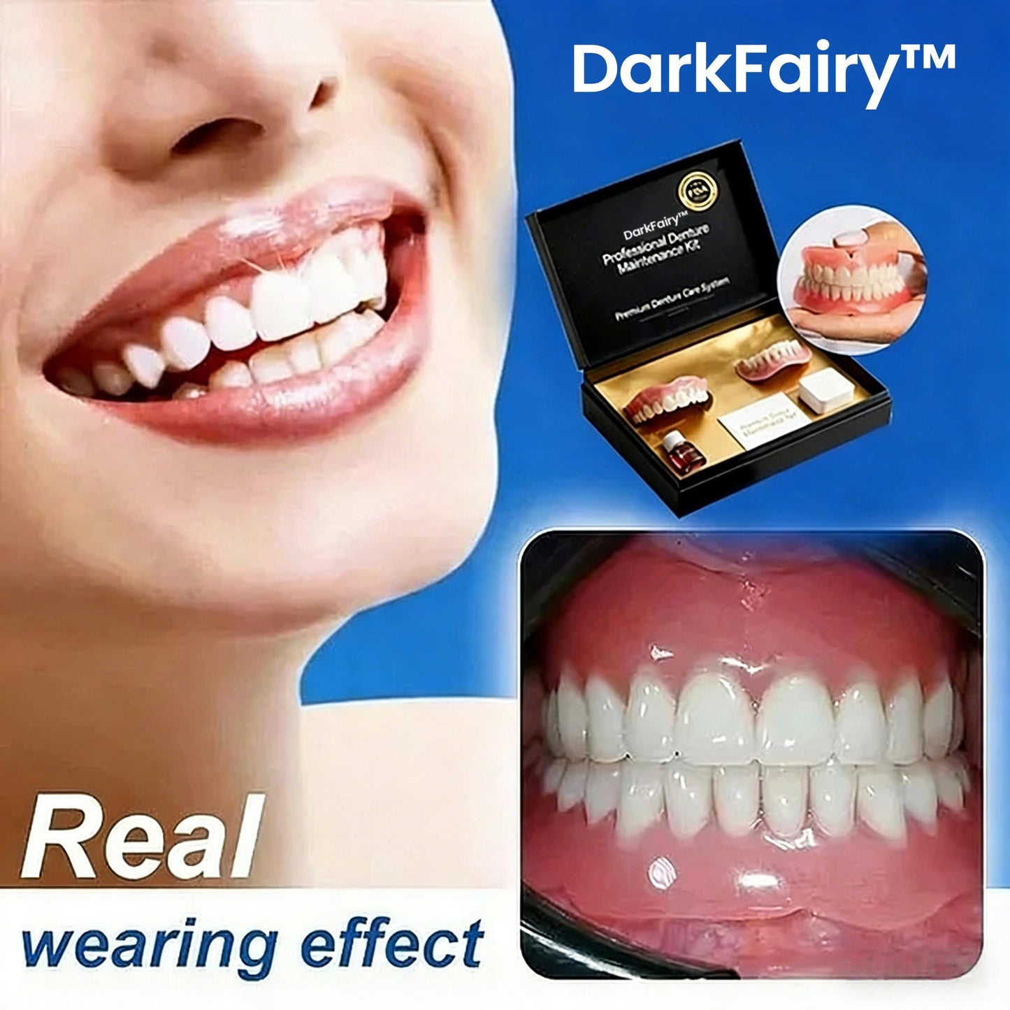 🔥🔥🔥Ends Today: 83% OFF!🦷DarkFairy™ Custom-Fit Full Functional Dentures Make you more confident
