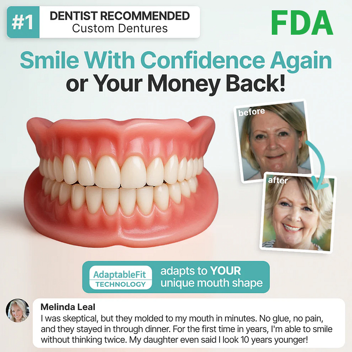 🔥🔥🔥Ends Today: 83% OFF!🦷DarkFairy™ Custom-Fit Full Functional Dentures Make you more confident