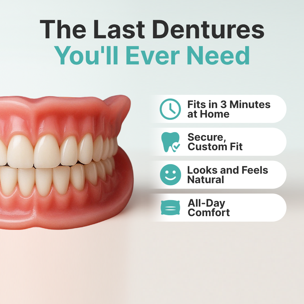 🔥🔥🔥Ends Today: 83% OFF!🦷DarkFairy™ Custom-Fit Full Functional Dentures Make you more confident